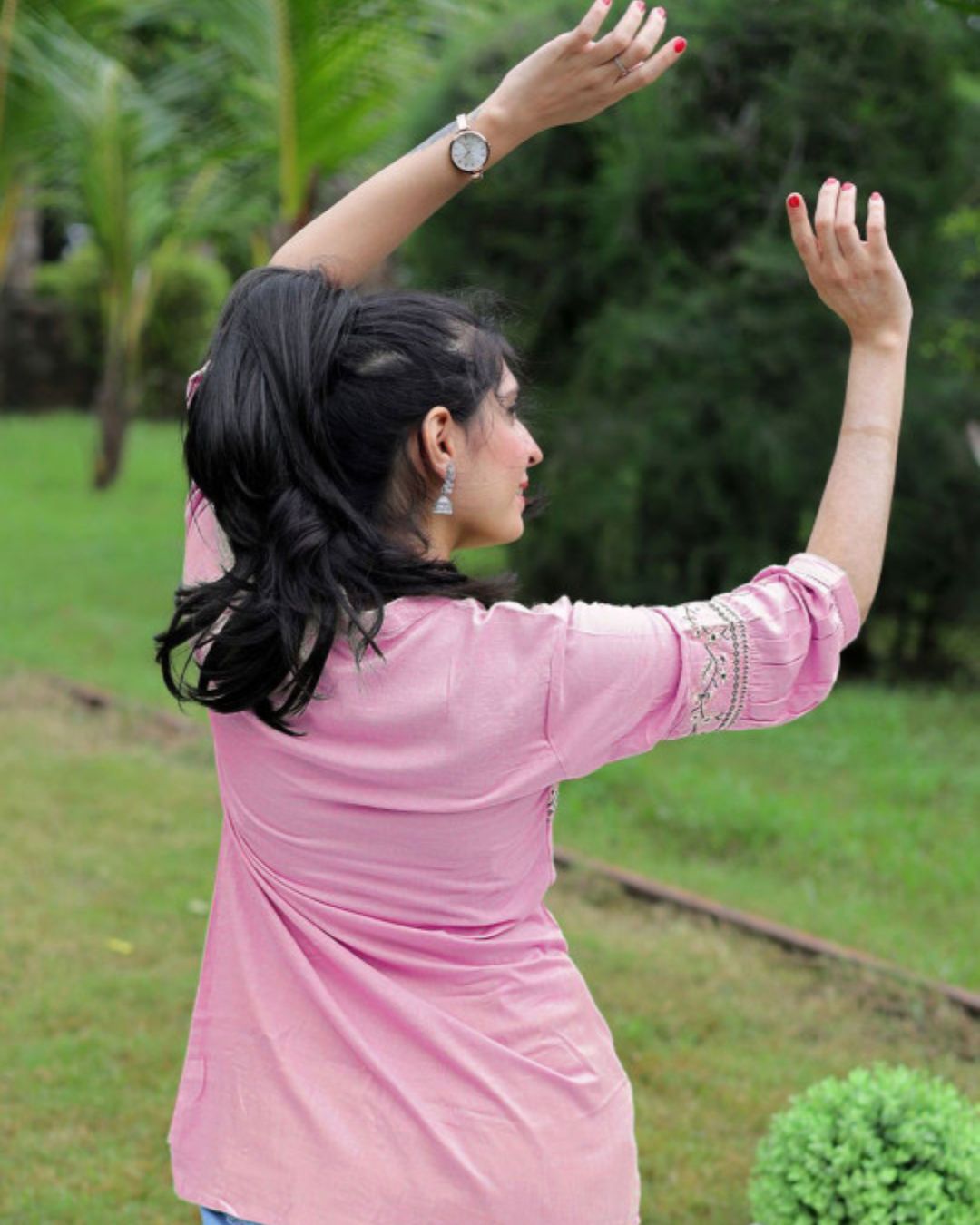 Light Pink Viscose Rayon Kurti for Women – Soft & Elegant Daily Wear