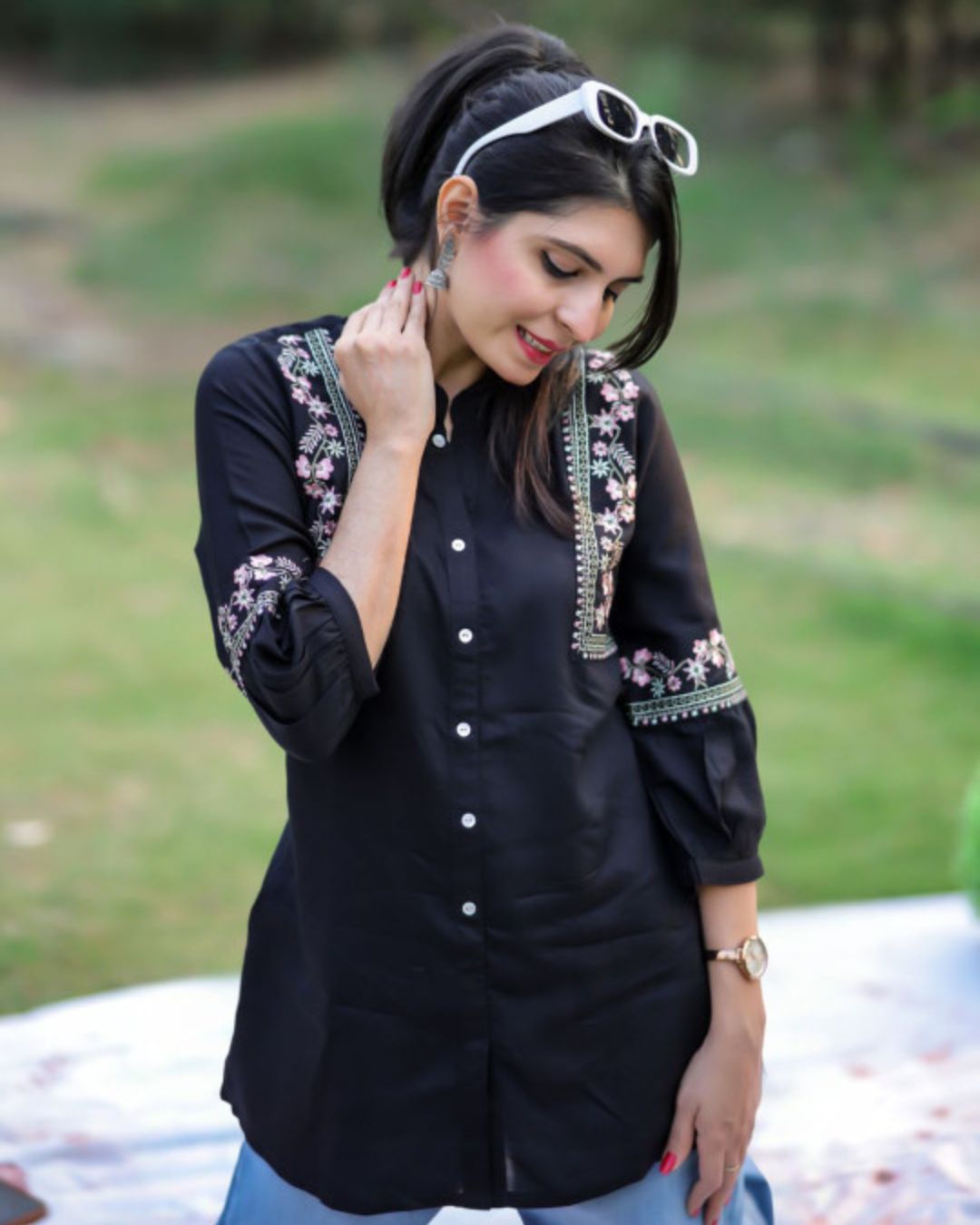 Black Elegant Kurti for Women – Classic Casual Style