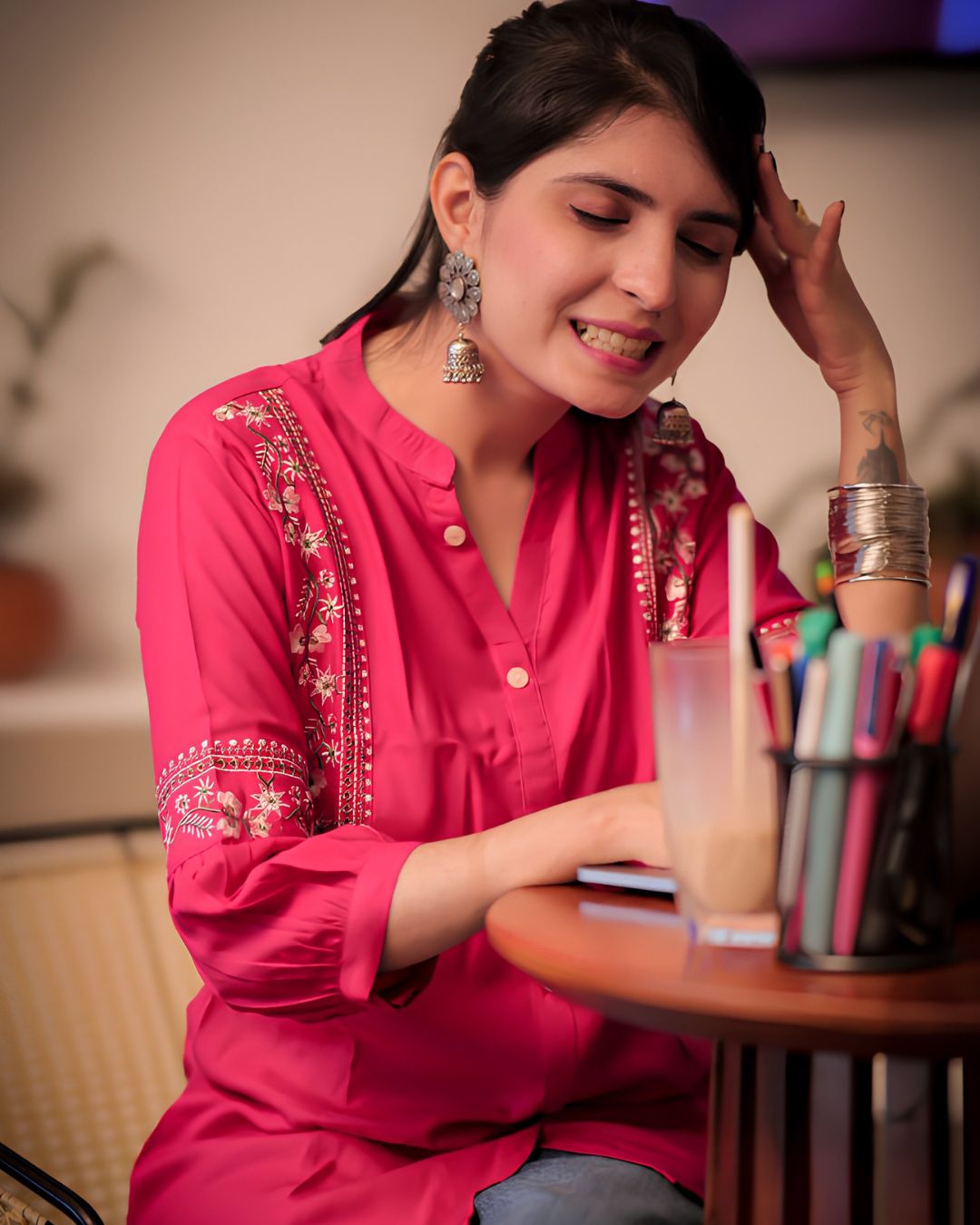 Pink Viscose Rayon Kurti for Women – Chic & Comfortable Fit