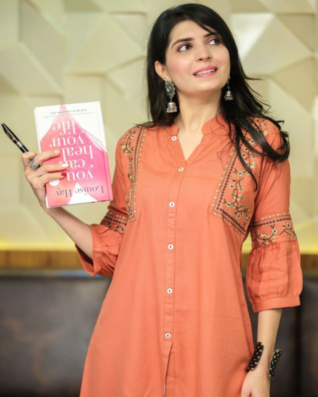 Rust Viscose Rayon Kurti for Women – Trendy Ethnic Wear