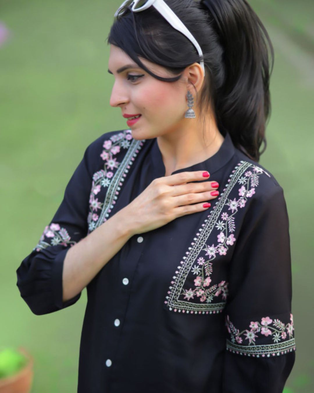 Black Elegant Kurti for Women – Classic Casual Style