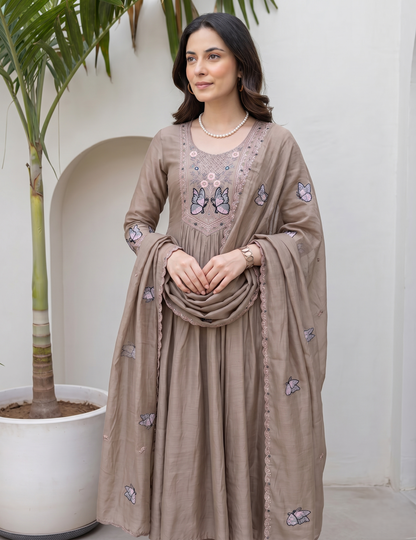 women-chiku-vichitra-silk-flared-kurta-butterfly-yoke-embroidery-closeup-bohorang